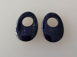 1 Paar Lapislazuli Formschliff / Lager-Restpostenverkauf