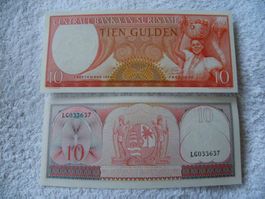 Surinam, Suriname 10 Gulden 1963,  P-121, Unzirkuliert