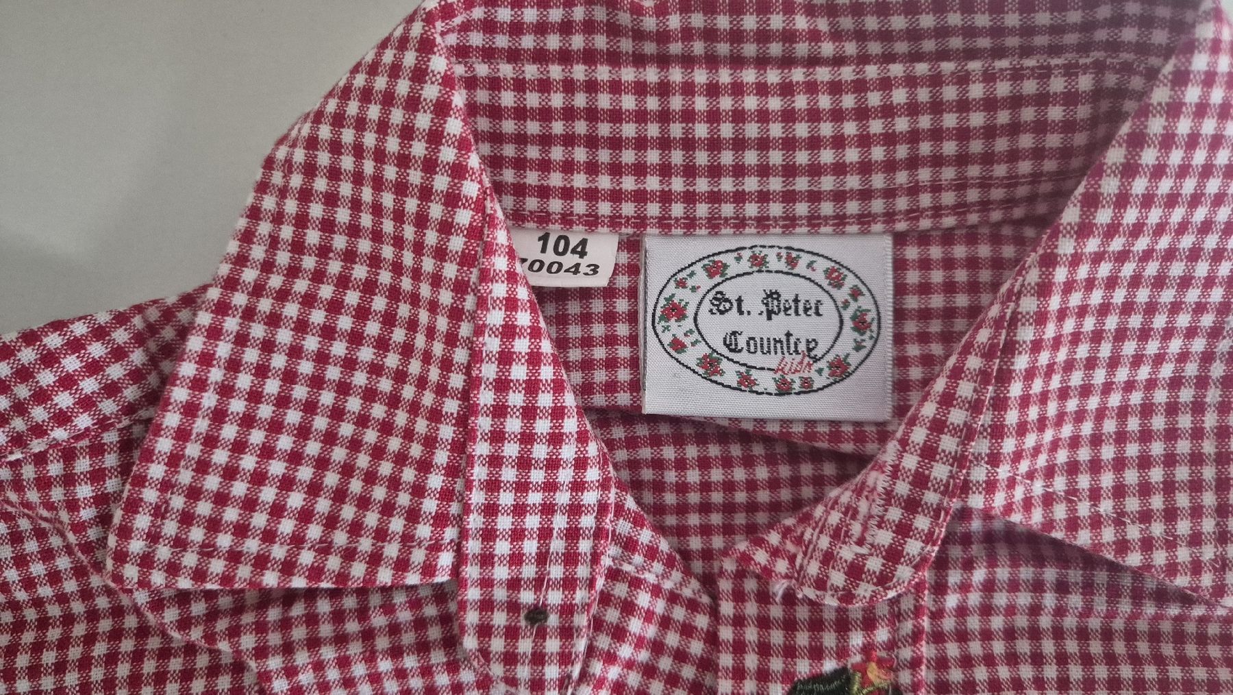 Camicie, T-shirt & Polo: Rotes Trachtenhemd Gr. 104 - Top Zustand – Nuovo (secondo la descrizione) da Riehen venduto da schneider.jcl 1