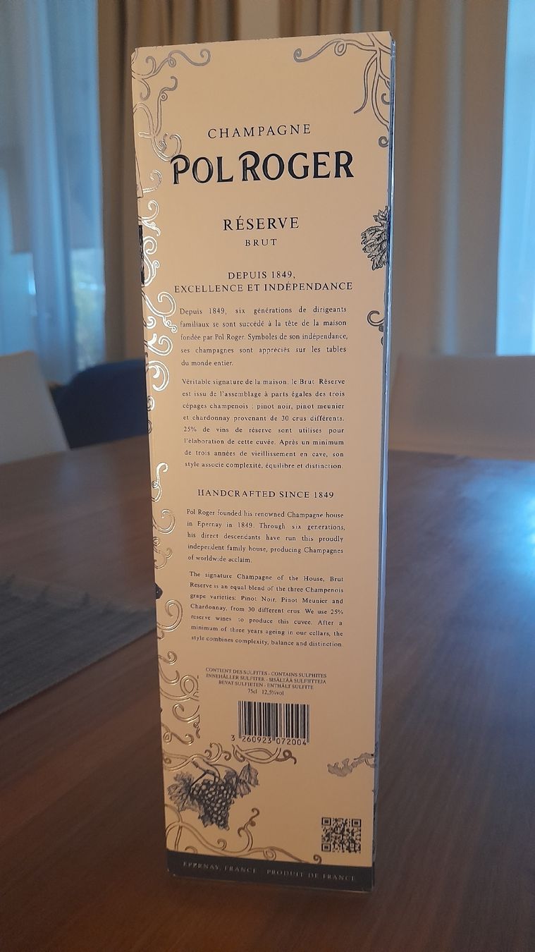 Bevande alcoliche: Originalverpackung Pol Roger Champagner Reserve Brut – Nuovo e nell'imballaggio originale da Schinznach Bad venduto da Steffi1976 3