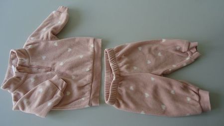 Baby Joging Dress rosa  mit Herzli Grösse 62 guter Zustand