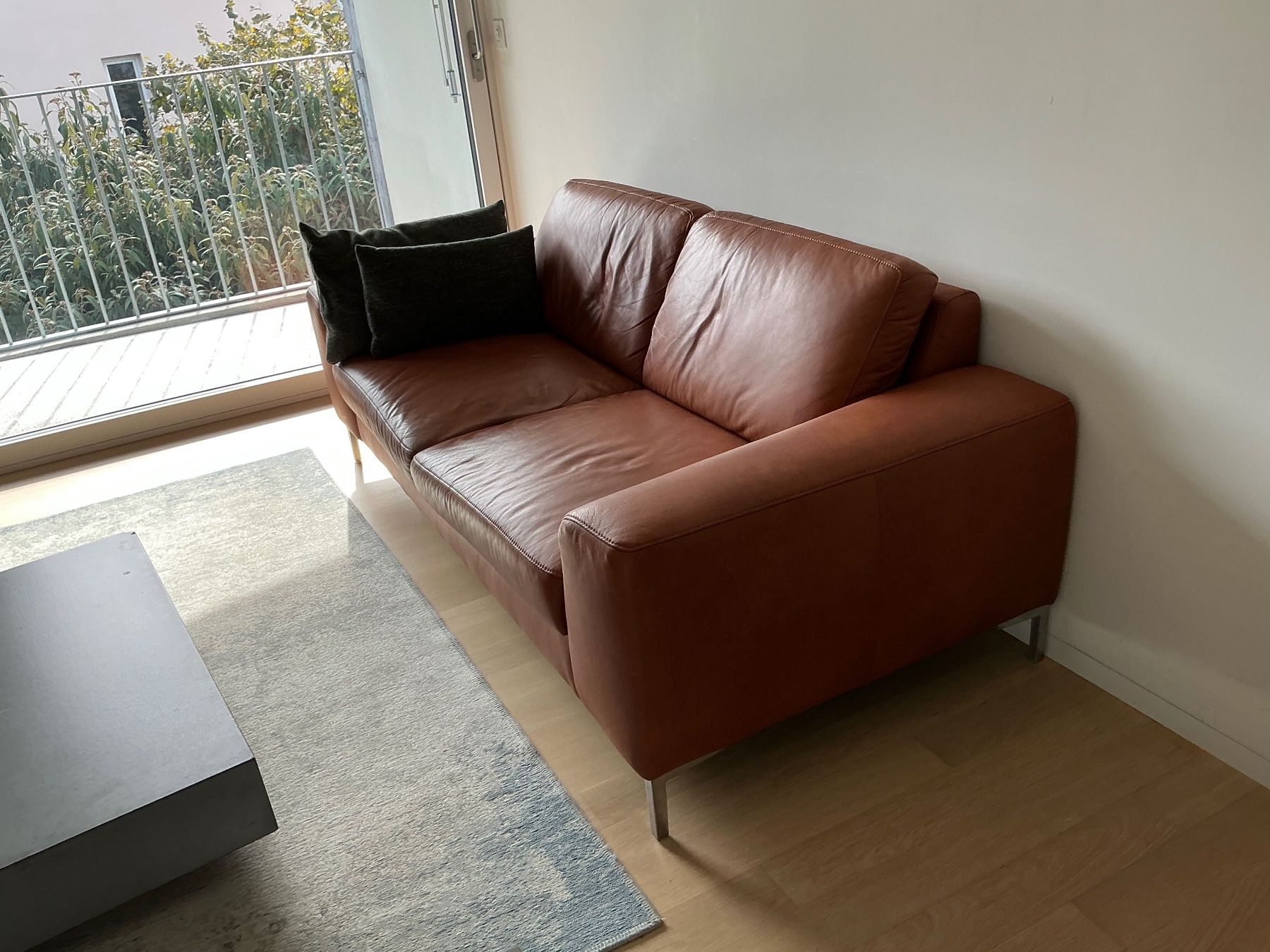 Divani: Couch Garnitur Echt-Leder Cognac – Usato da Zollikon venduto da halbkarat 1