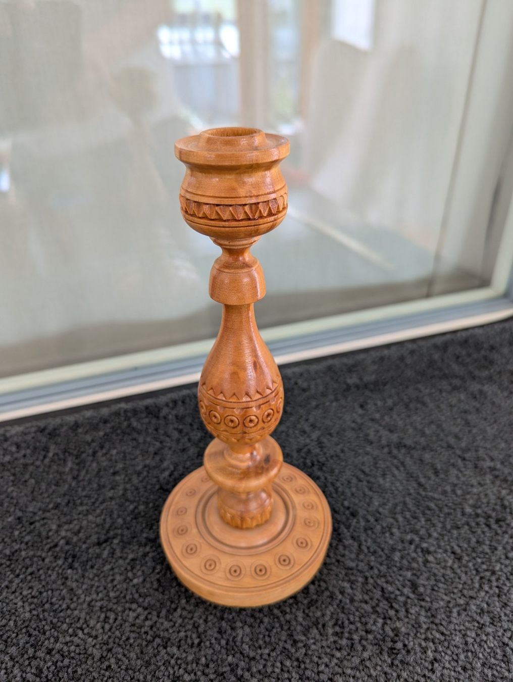 Portacandele: Vintage - ukrainischer Holz Kerzenständer – Usato da Ormalingen venduto da marithias23