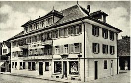 Alte Ansichtskarte Hotel Lindenhof Metzgerei Baar Zug