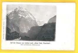 2.8.1901 Linthal sw Litho mit Pferdekutsch gelaufen