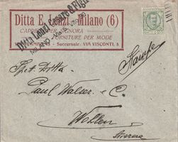 Italien-Brief von Milano in die Schweiz