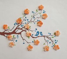 15 Stück Mini Blumen gehäkelt, crochet, fiori uncinetto 013