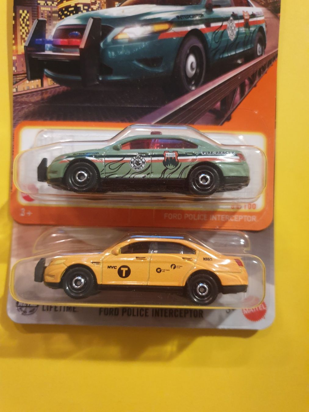 Matchbox Modellini d'auto: 2 x Matchbox FORD POLICE INTERCEPTOR – Nuovo e nell'imballaggio originale da Oftringen venduto da Rotor 1