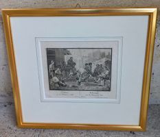 antiker Stich Schwingen