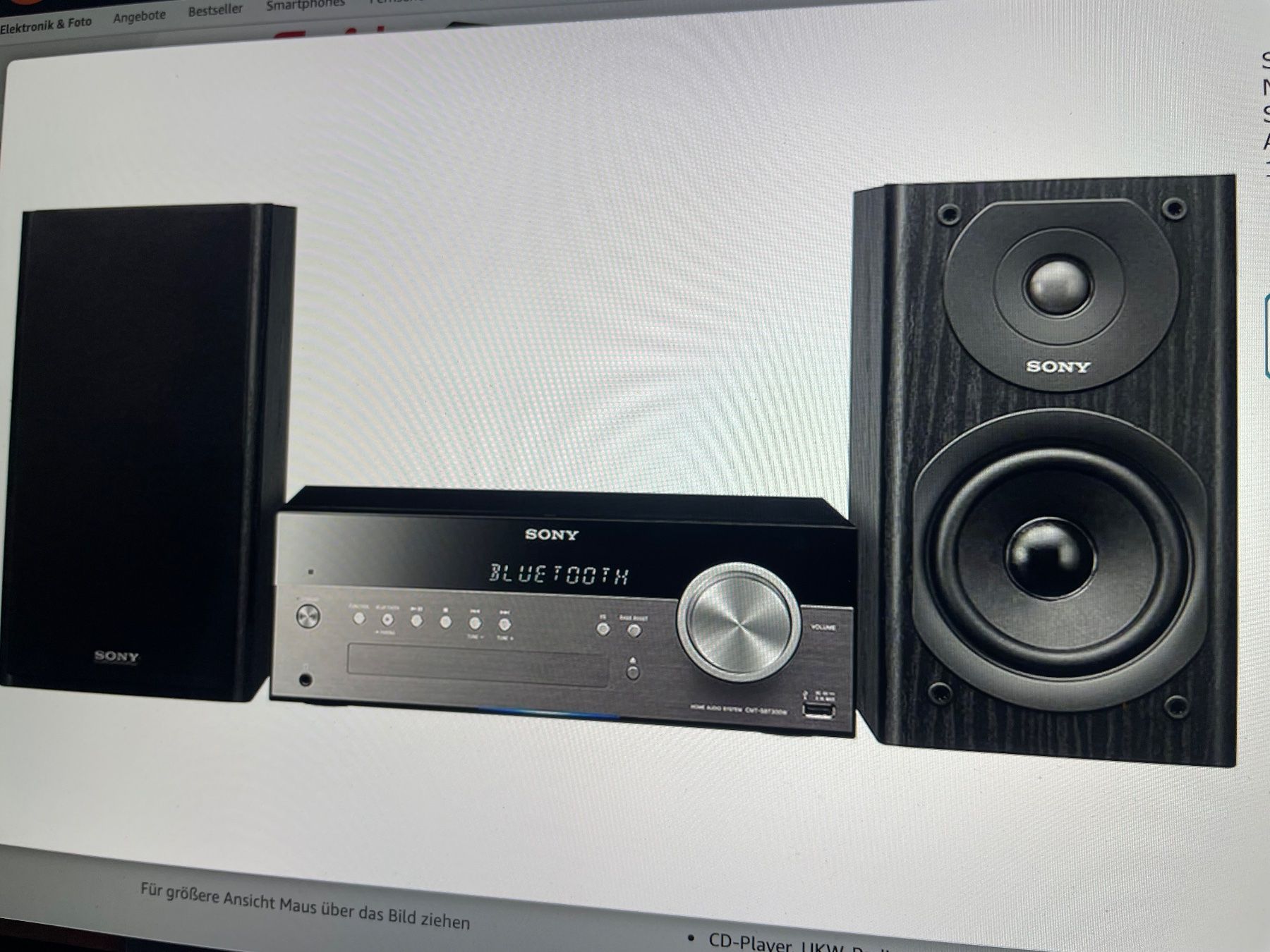 Sony Lettore multimediale & Streamer: SONY CMT-SBT300WB NETZWERK MICRO-KOMPAKT-SYSTEM – Nuovo (secondo la descrizione) da Egg b. Zürich venduto da underworld 9
