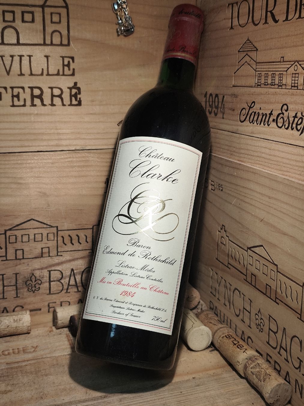 Vino: 1984 Chateau Clarke, Listrac-Medoc – Nuovo e nell'imballaggio originale da Büsserach venduto da Vintage-vins 4
