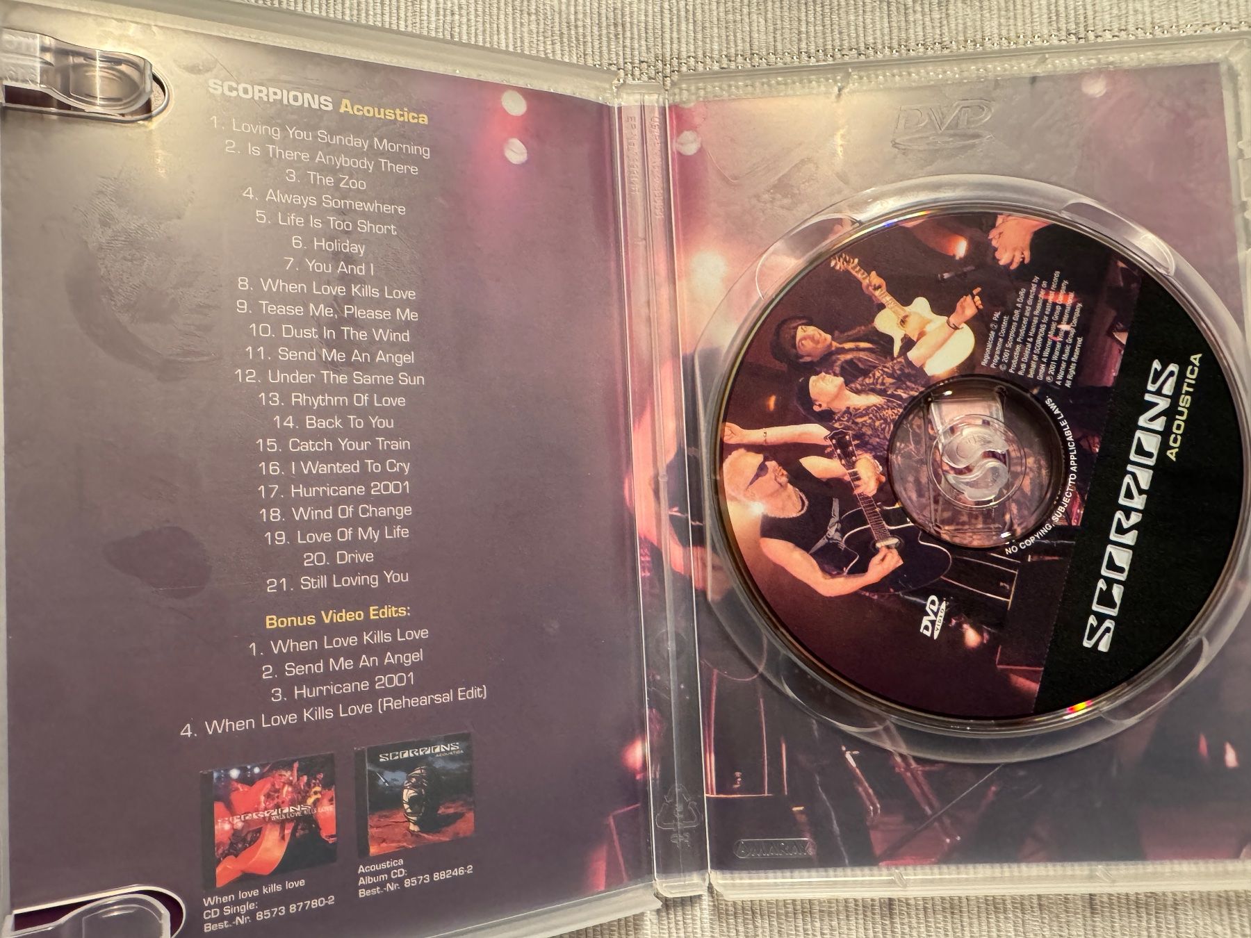 Tutti i DVDs: Scorpions - Acoustica - DVD – Usato da Arbon venduto da drs64 2