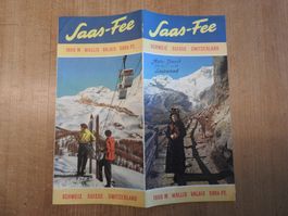 Alter Saas-Fee Prospekt; Ausgabe CH Wallis, 1960er Jahre