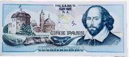 **Specimen/Testnote Shakespeare Banknote in Top**