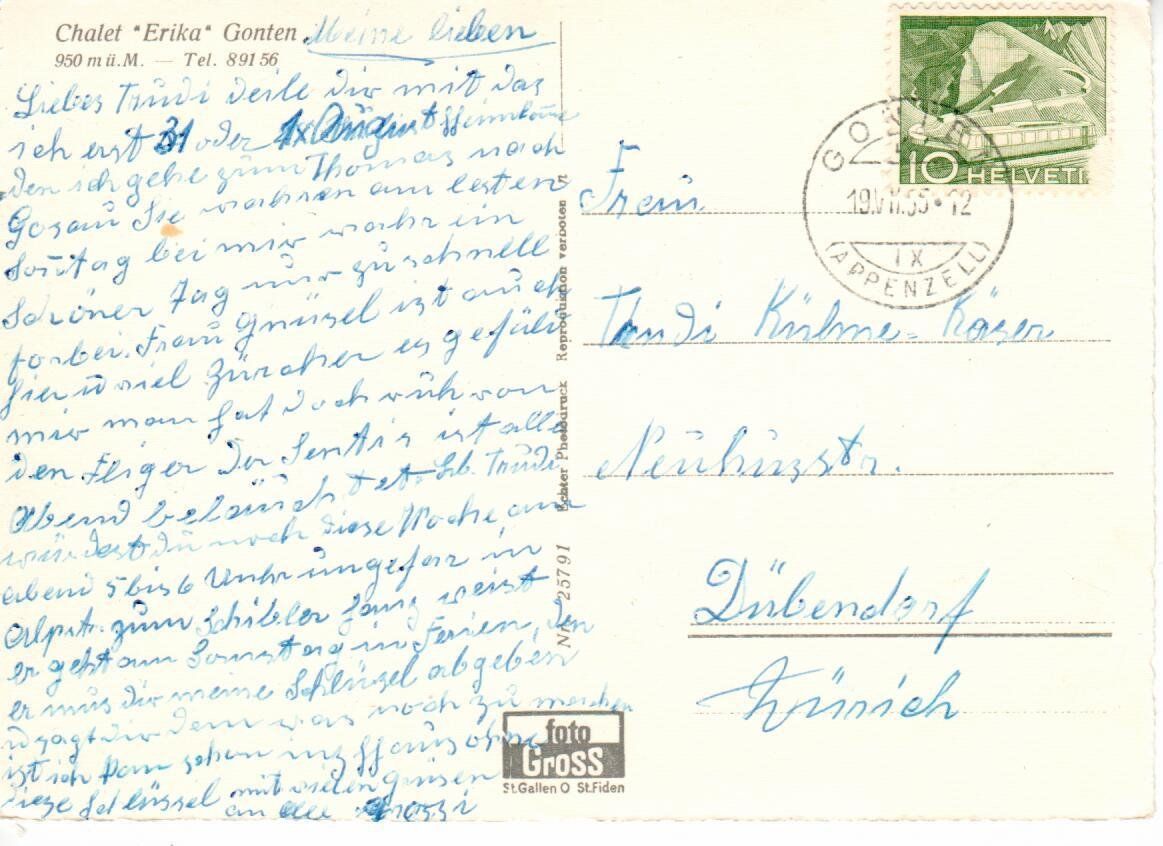 Cartes postales: Gonten – D'occasion à Wolhusen par Curver9 1