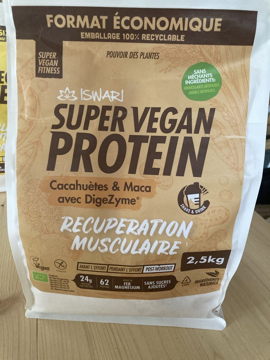 Lebensmittel & Spezialitäten: ISWARI Super Vegan Protein Erdnuss 2.5kg – Gebraucht aus Brenzikofen von Martha_V