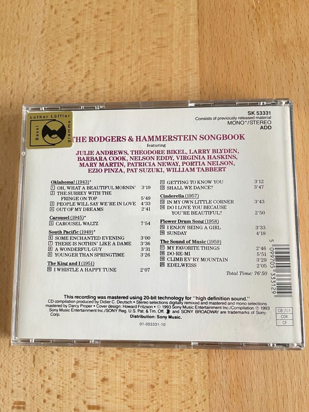 CD: The Rodgers & Hammerstein Songbook – Usato da Rüti ZH venduto da alumedien 1