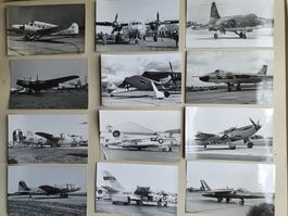 12 x Fotos von Flugzeugen (v.a. Militär) (Aviatik Lot 5)