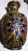 EINMALIGE GOLDENE SELTENE CLOISONNÉ VASE,-12,5 cm 7,5 CM
