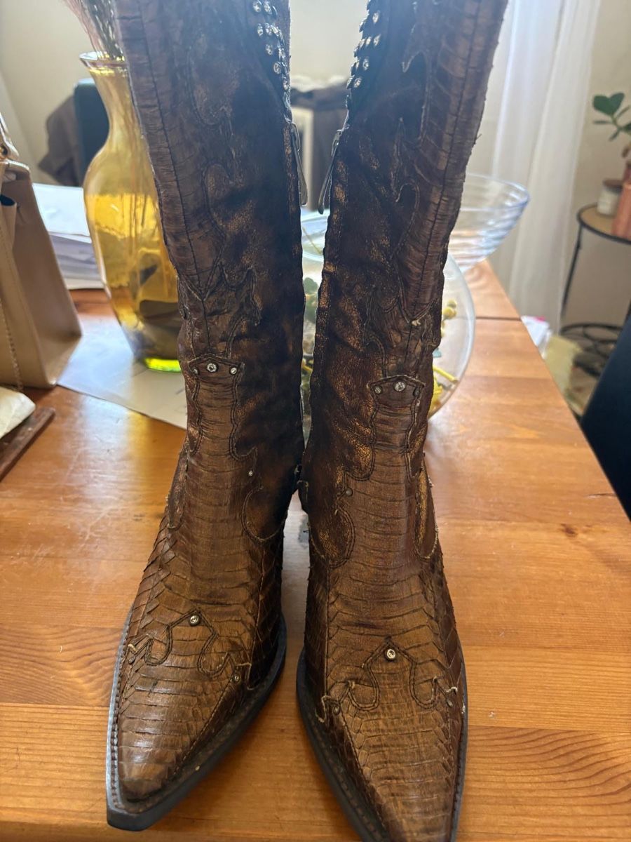 Scarpe da donna: Bottes de cowboy originales style serpent, taille 37 – Usato da Lausanne venduto da Magdalene30