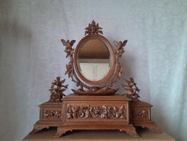 Brienzer antiker Tischspiegel/Schminkspiegel, ca. 1850