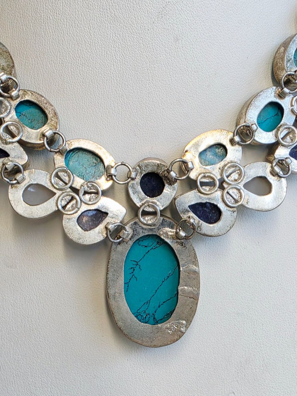 Catenine: Collier mit verschiedenfarbigen Edelsteinen in Silberfassung – Nuovo (secondo la descrizione) da Zürich venduto da Bieter04 6