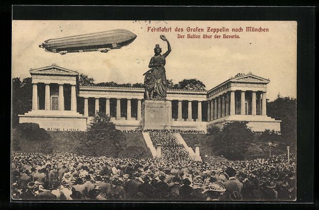 Bilder & Poster: München, Fernfahrt des Grafen Zeppelin, – Gebraucht aus Berlin von bartko-reher