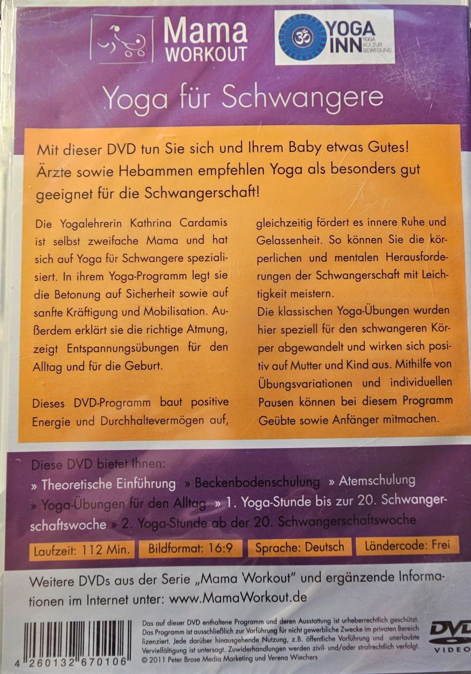 Tutti i DVDs: Mama Workout - Yoga für Schwangere – Nuovo e nell'imballaggio originale da Wahlen b. Laufen venduto da Cg10 1