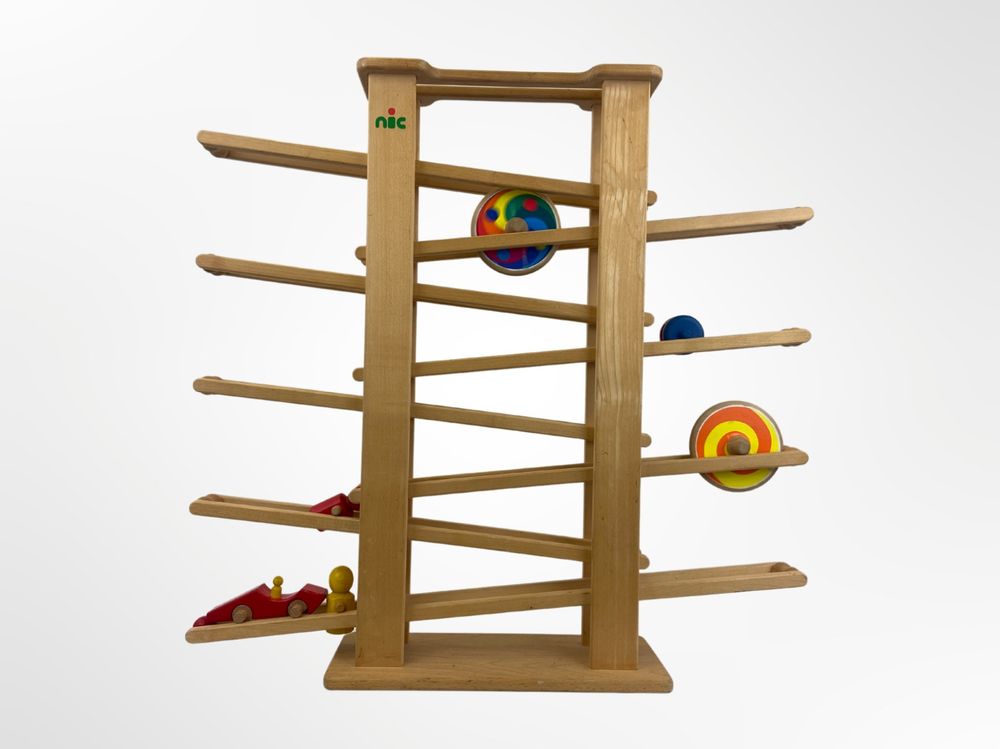 NIC Multibahn Campana Puleggia A Sfera - Pezzo Di Ricambio Per Piste In Legno, Con 4 Campanelle, Made In Germany