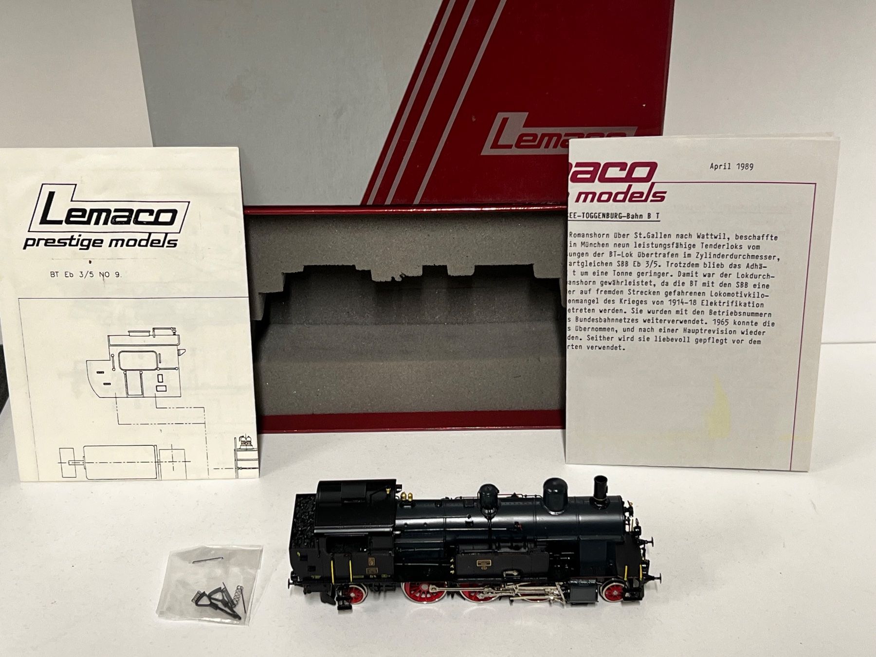 Lemaco Modellini di ferrovie: Lemaco H0 BT Eb 3/5 No 9 – Usato da Geroldswil venduto da TopTrain54 5