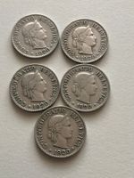Lot mit 5 Stk. 10 Rp. 1920
