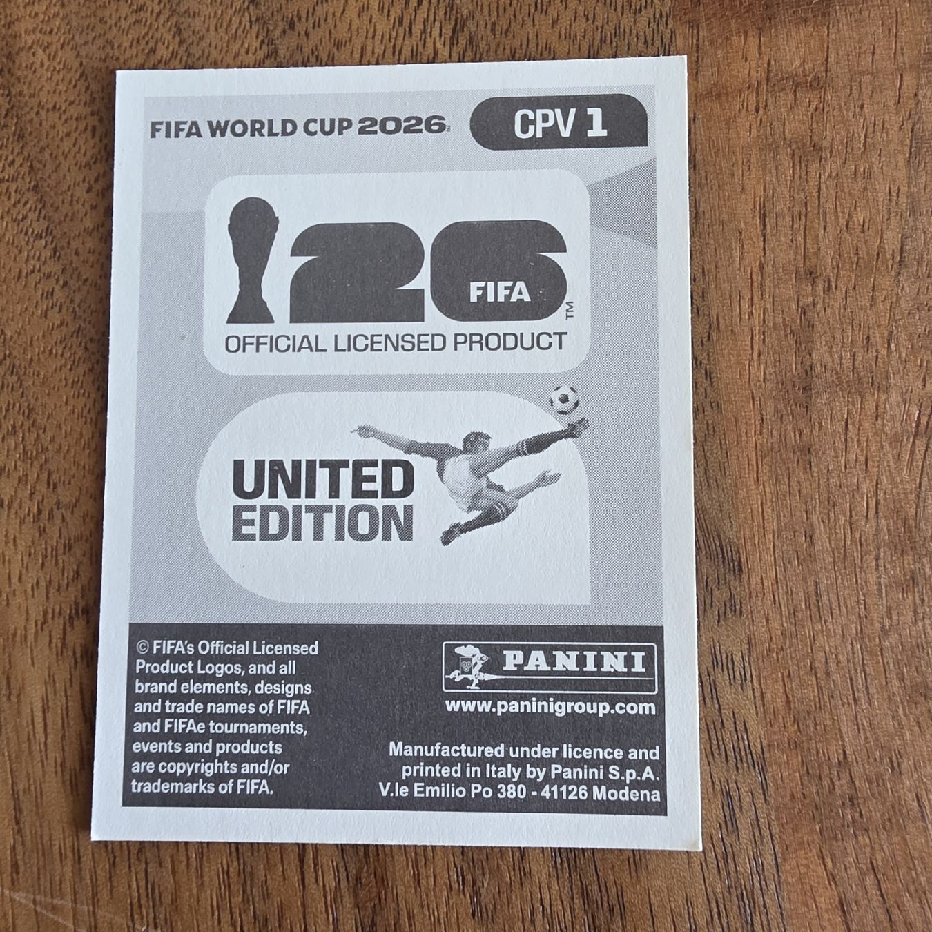 Panini Cartes à collectionner:  Panini CPV1 Cabo verde sticker – Neuf avec emballage d'origine à Buchs AG par LogoParts 1