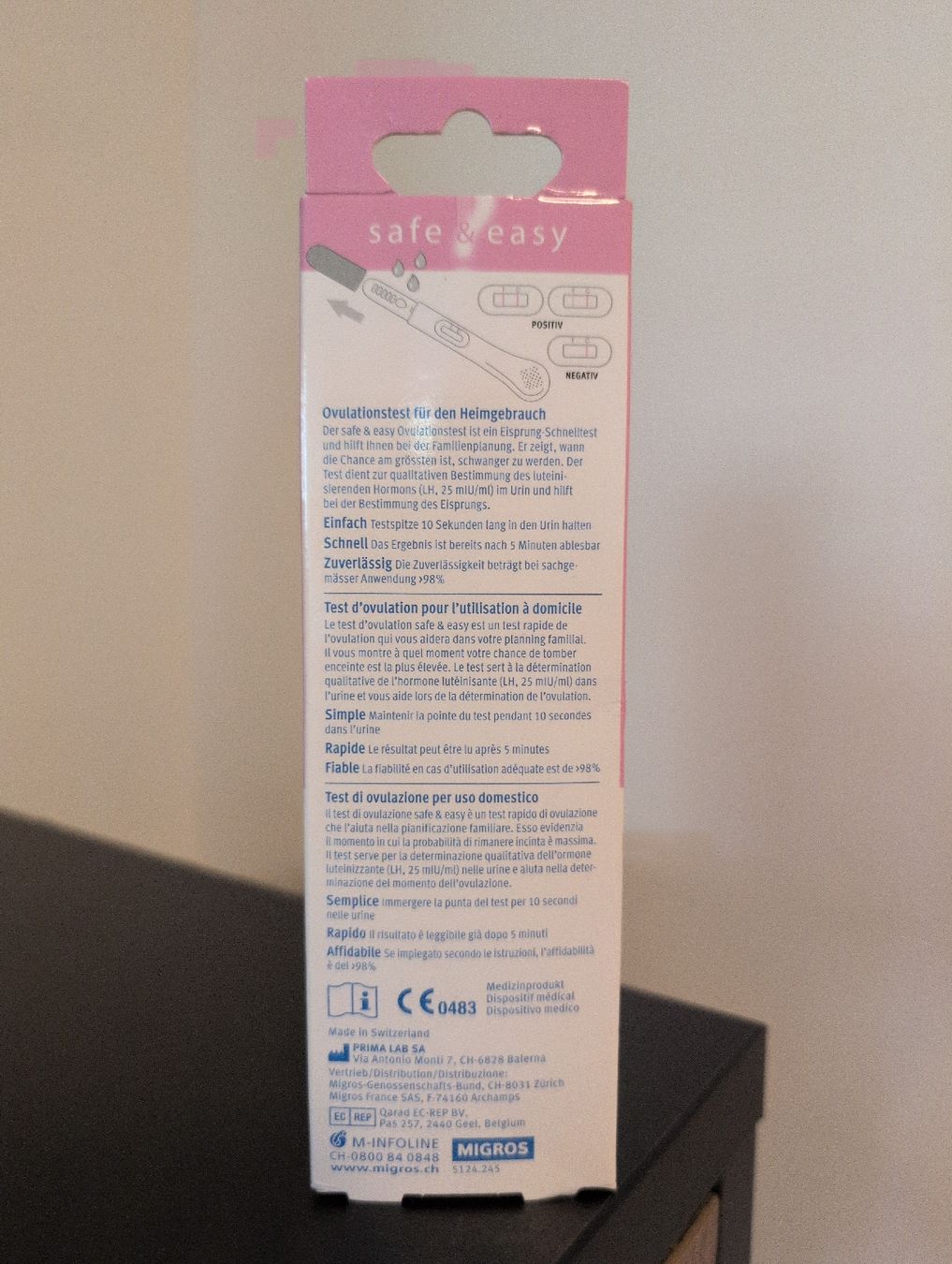 Attrezzature mediche: Safe & Easy Ovulationstest - 4 Tests – Nuovo (secondo la descrizione) da Zürich venduto da rah_5p85 1