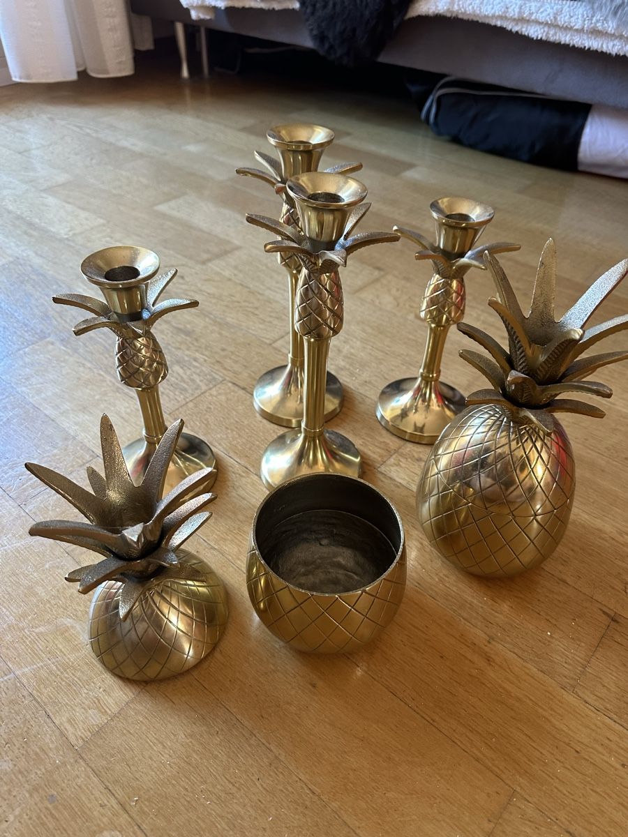 Tutte le decorazioni: Deko Set Ananas Messing top – Usato da Bern venduto da womiman