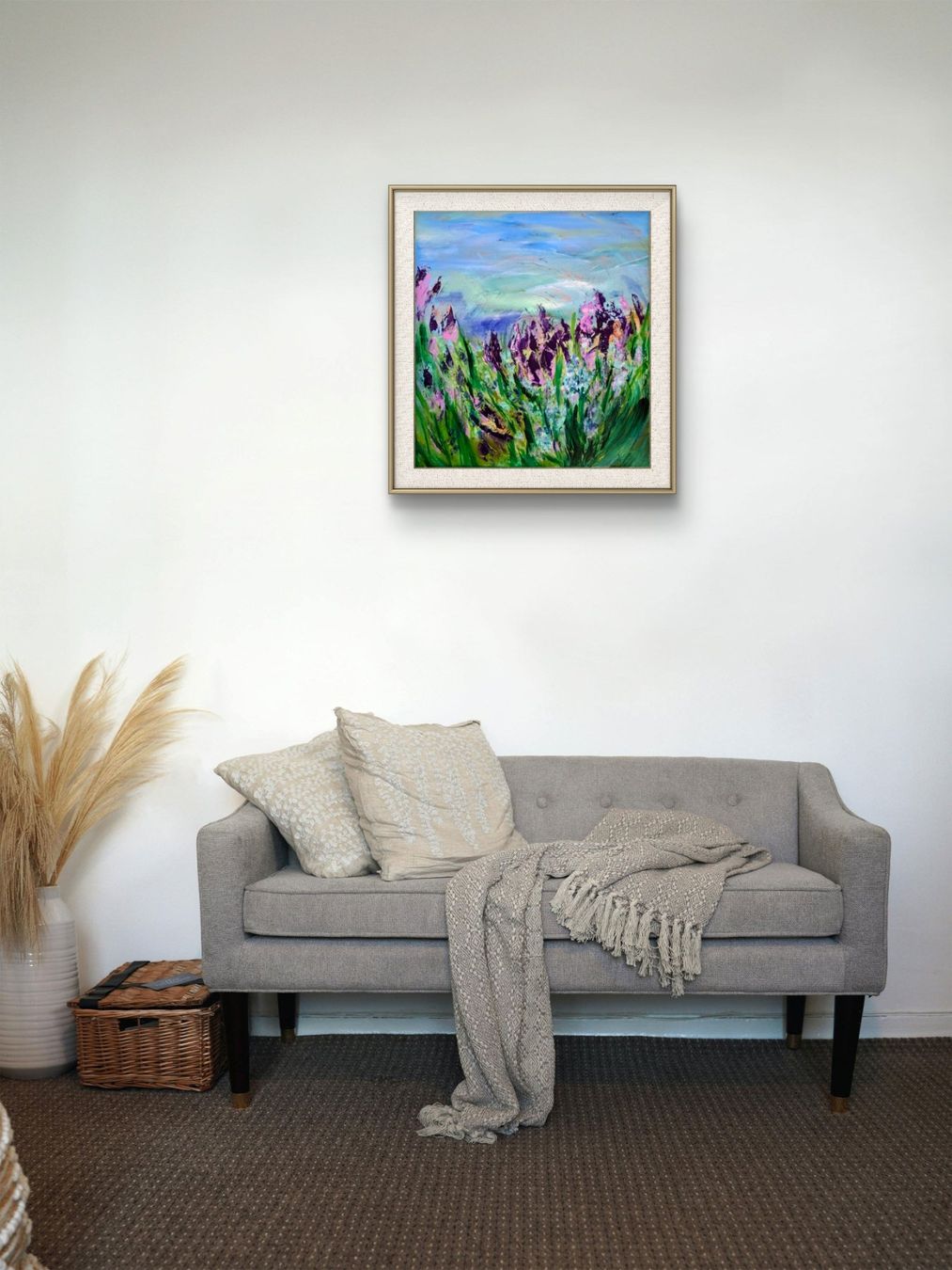 Tableaux: Acrylgemälde auf Leinwand 50x50 cm, mit Alpenflora – Neuf avec emballage d'origine à Beinwil am See par Superchance 4