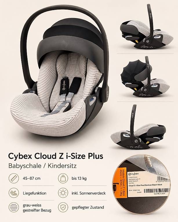 Seggiolini per auto: Cybex Cloud Z i-Size Plus Babyschale  – Usato da Grüningen venduto da Reloop1 2