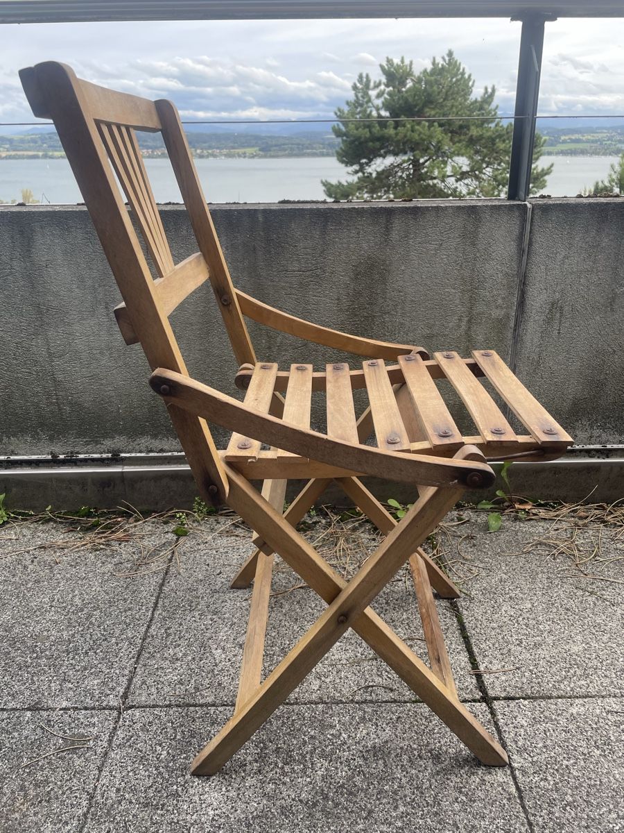 Sedie: Ancienne Chaise Pliante en Bois Massif – Usato da Vallamand venduto da Bricbracbroc82 5