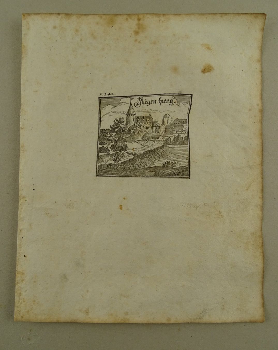 Incisioni: REGENSBERG, KUPFERSTICH, BLUNTSCHLI 1742 – Usato da Grüningen venduto da Kartensammler 1