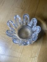 Vintage Skandinavischer Glas-Kerzenhalter / Ice-Glass Design