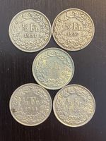 CH, Lot 5 X 50 centimes 1921 à 62 Argent 