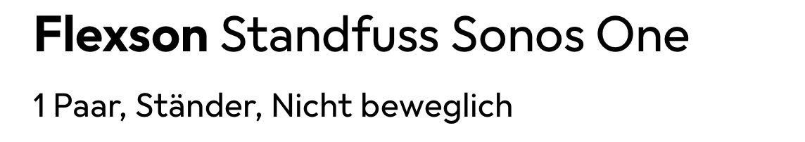 Sonos Lautsprecher: Flexson Standfuss Sonos One Weiss 1 Paar – Gebraucht aus Steffisburg von Belli80 2