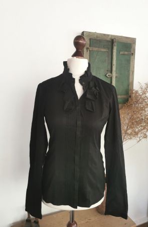Boss feminine elegante Bluse mit Rüschen Gr.36