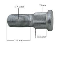Radschraube Radbolzen M18x1.5  L=57mm Ø riffel 21 Anhänger