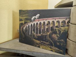 Bild Zug Viadukt Schottland neu verpackt 76x56cm