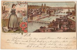 5 alte Ansichtskarten in Kleinformat