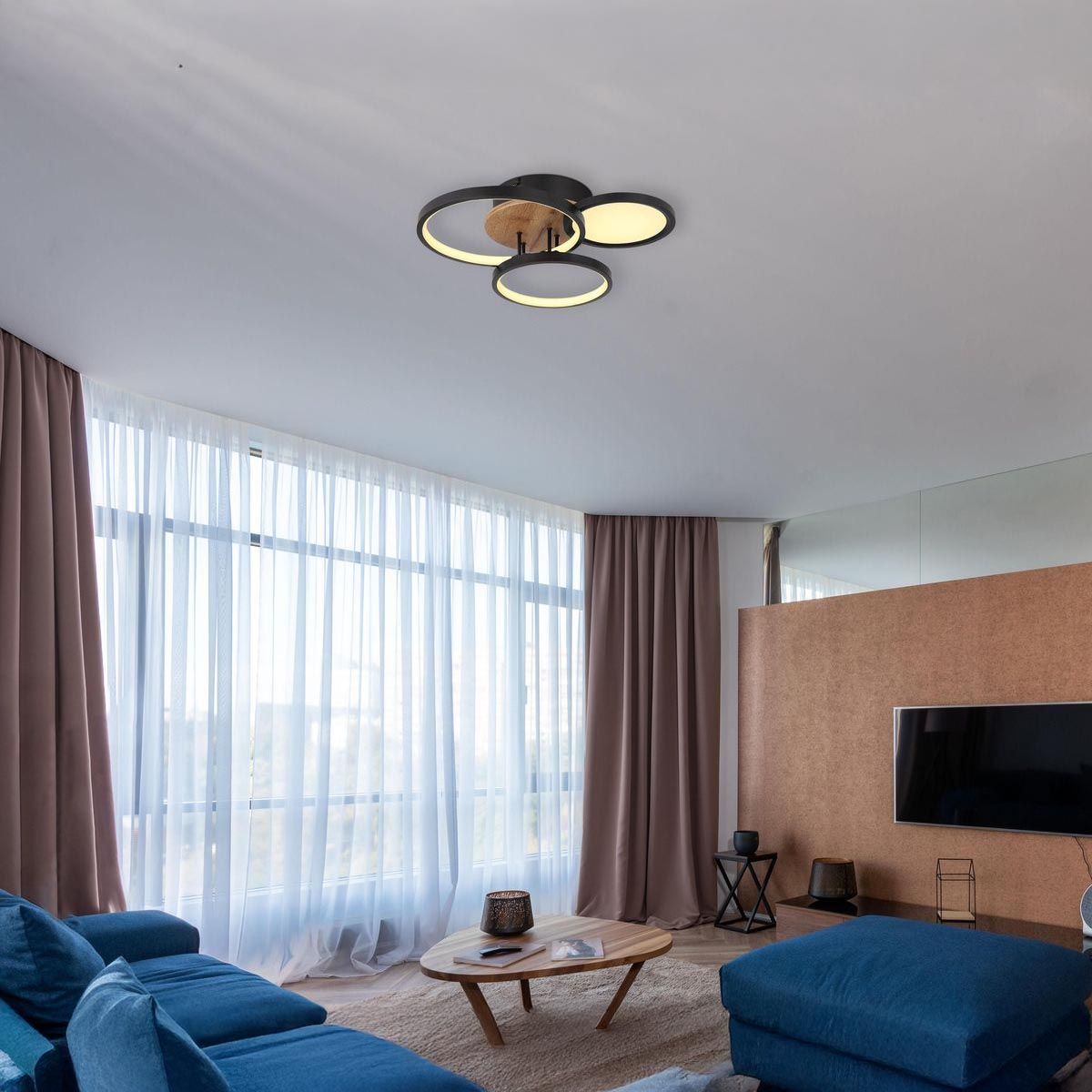 Lampadari & plafoniere: LED Deckenleuchte, Ringe, 40 cm x 38 cm – Nuovo (secondo la descrizione) da Kreuzlingen venduto da Smart-Light 1