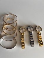 Damenuhr Set 3 Stck. goldfarben silberfarben neu