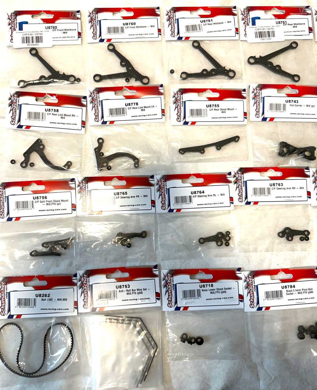Modellismo RC: SET PIÈCES SCHUMACHER MI9  1/10 – Nuovo e nell'imballaggio originale da Yverdon-les-Bains venduto da Fijo-rc 1