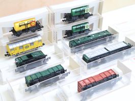Fleischmann 9 x Tankwagen/Güter - Spur N - schöne Modelle