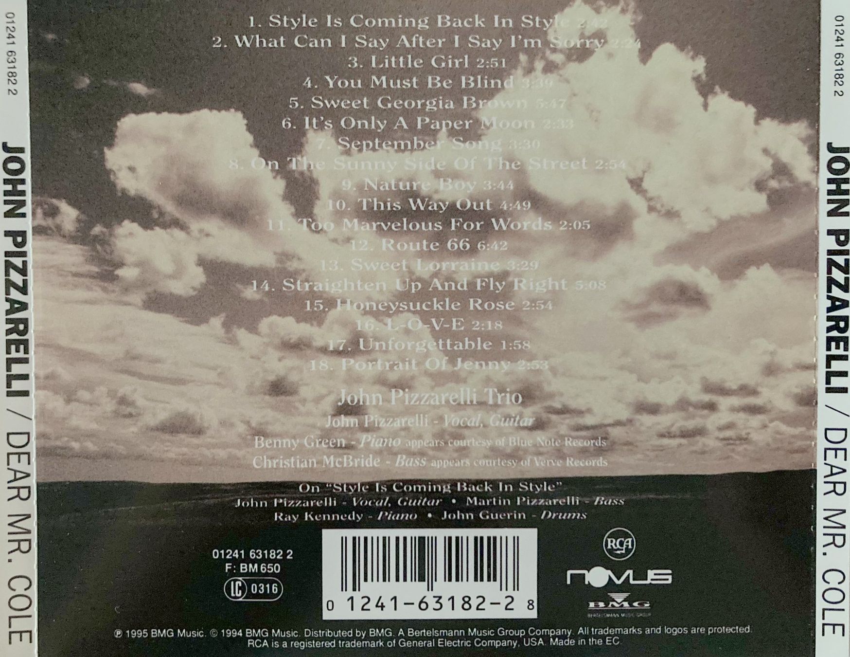 CD: JOHN PIZZARELLI - DEAR Mr. COLE (1 CD) – Usato da Bottens venduto da hotter-than-hell 2